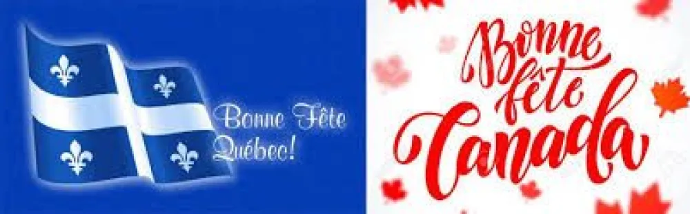 congés St-Jean et Fête du Canada